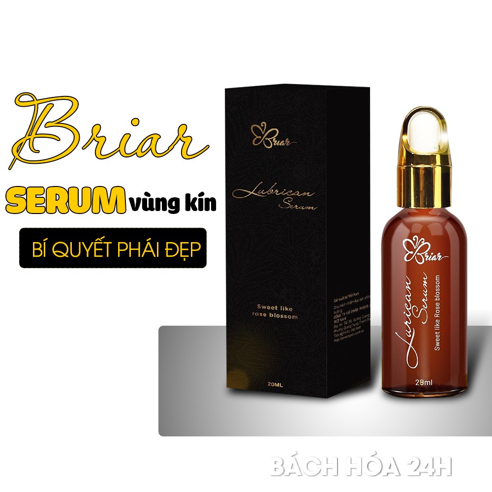 Serum Làm Hồng Vùng Kín BRIAR (20ml) -Cải Thiện Vùng Kín Từ Sâu Bên Trong Hết Khuẩn Se Khít, Làm Da Mịn Hồng Tự Nhiên