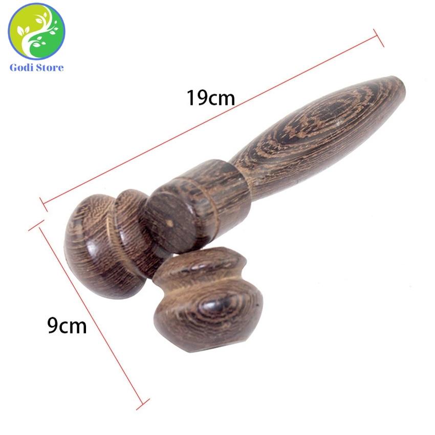 Cây Lăn Mát Xa Mặt, Mũi Cánh Gà Bằng Gỗ Thơm, Hai Bánh Xe Lăn Tròn Giúp Nâng Cơ Mặt Và Thon Gọn Mũi - G80