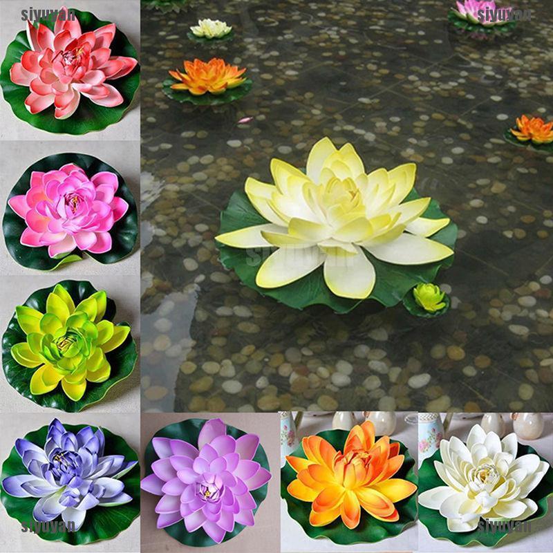 Thi đấu❤ hoa sen giả nổi trên mặt nước 18cm