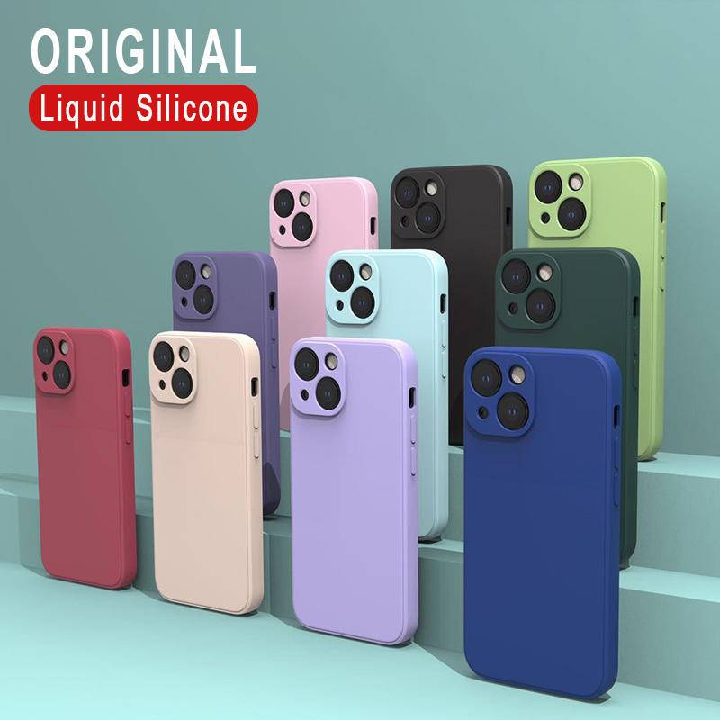 Ốp Điện Thoại Silicon Dẻo Chính Hãng Dáng Vuông Sang Trọng Dành Cho iPhone 14 Pro Max Plus 13