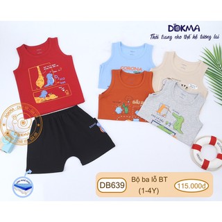 🌶 🌶 🌶 bộ ba lỗ bé trai dokma db 639