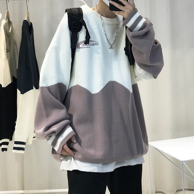 Áo len tay dài cổ tròn thời trang Hàn Quốc size M-3XL dành cho nam