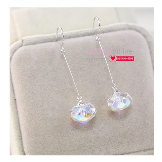 Bông tai bạc s925 pha lê cao cấp btb-06875