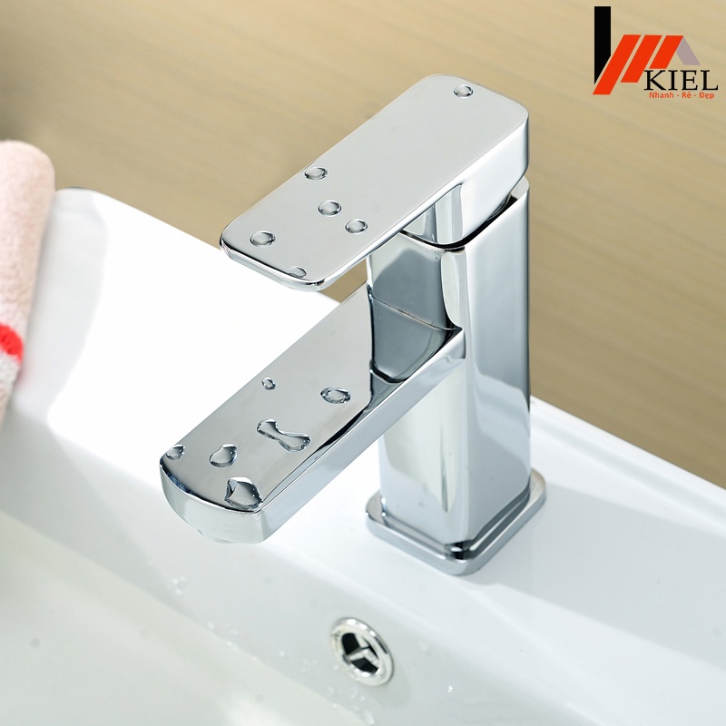 Vòi rửa mặt lavabo vuông nóng lạnh cao cấp  đảm bảo 100% inox  304  .