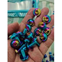 Ốc titan 6li15 màu như hình gắn ốp pô car te các loại xe | BigBuy360 - bigbuy360.vn