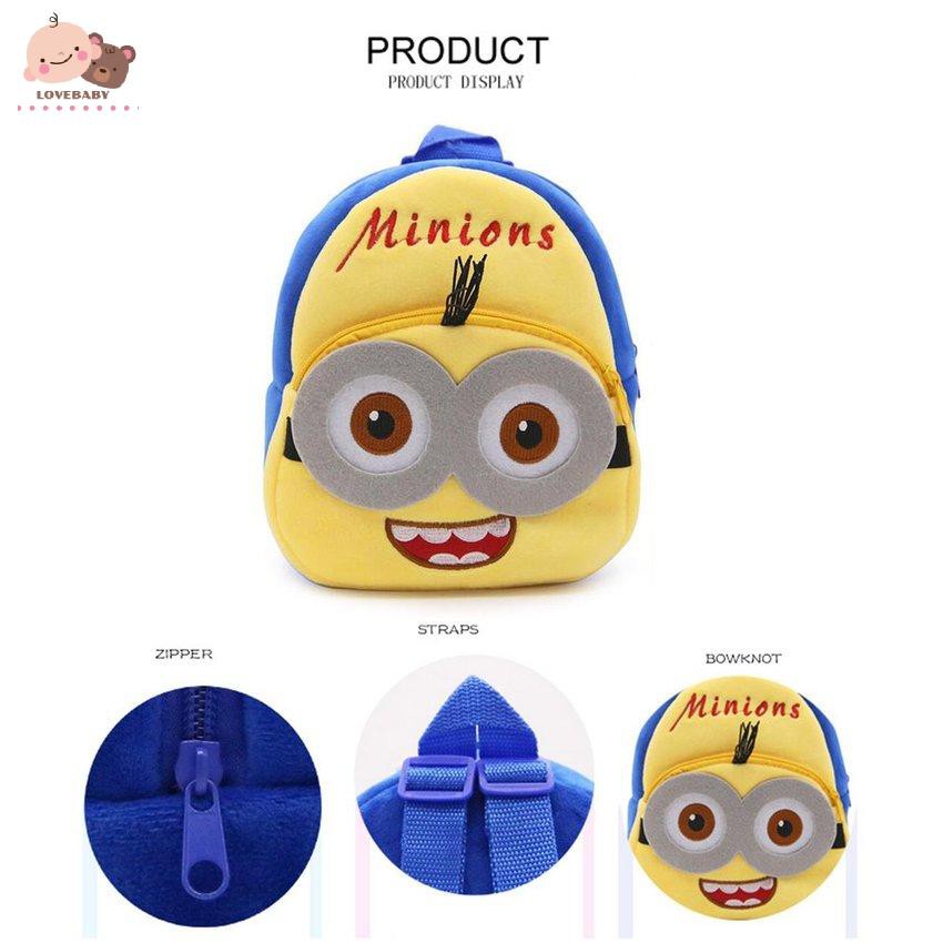 Ba lô học sinh tạo hình minion dễ thương cho bé