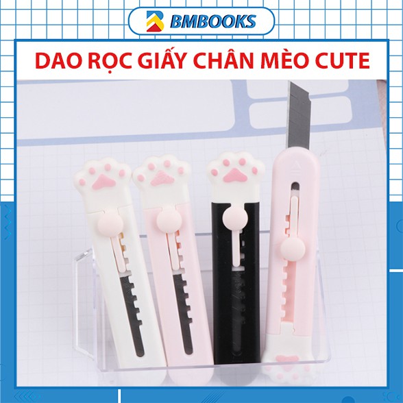 Dao rọc giấy mini chân mèo nhỏ gọn dễ thương BMBooks