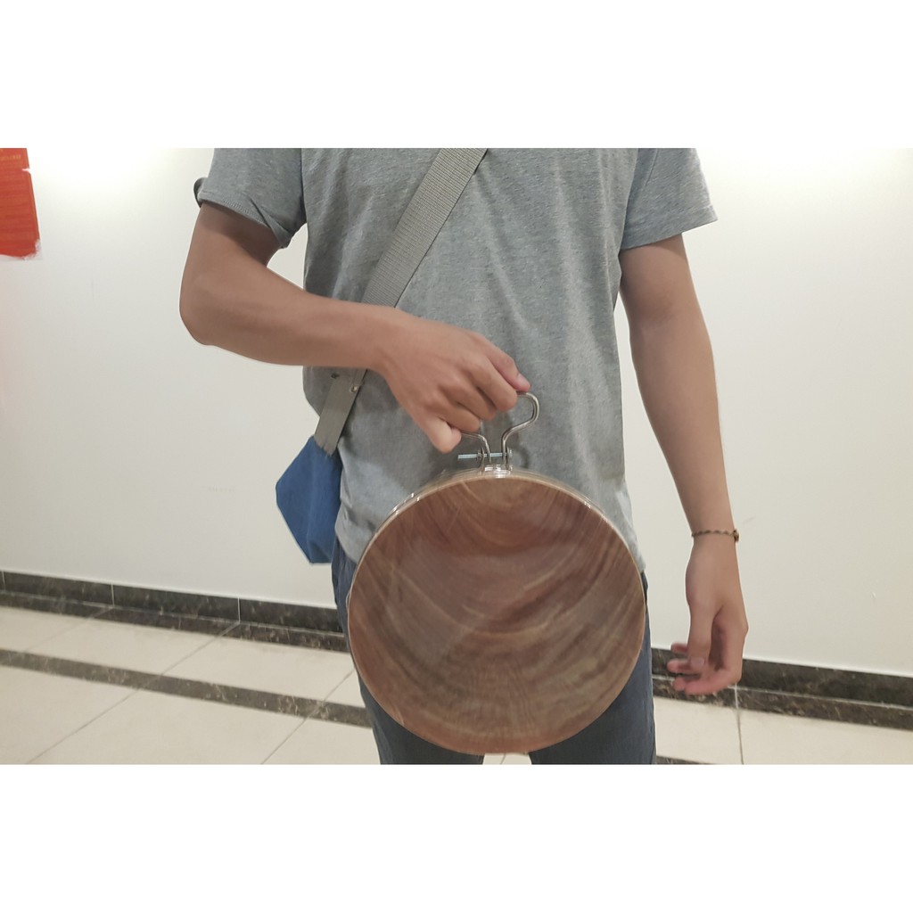 Thớt Nghiến Tây Bắc chuẩn 🔥 29cm x 5cm 🔥 Thớt gỗ nghiến có đai INOX | BigBuy360 - bigbuy360.vn