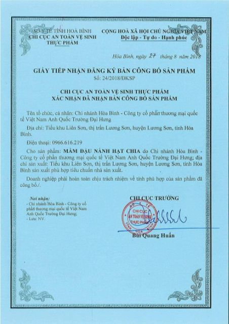 Mầm đậu nành hạt chia Tanaco