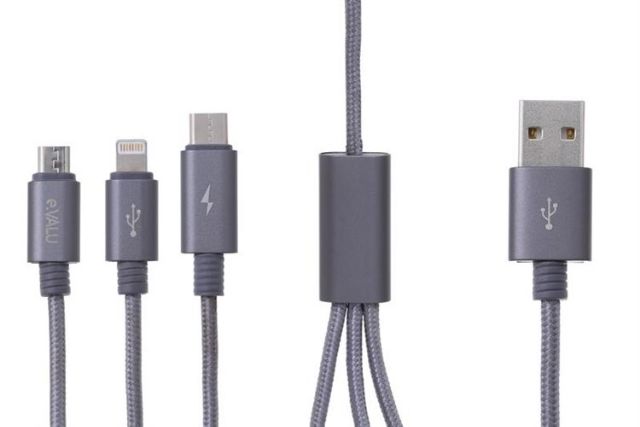 Cáp usb type C 3 đầu chống đứt sạc nhanh.( hàng xịn loại 1)