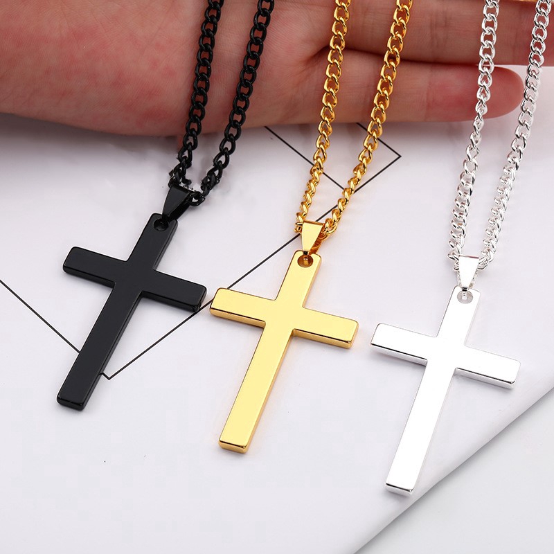 [ 1 Pc Pack ] [ Women Men Cross Pendant Necklaces ] [ Stainless Steel material ]