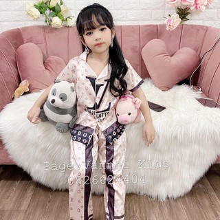 Bộ lụa quần dài (18-30kg) cho bé gái