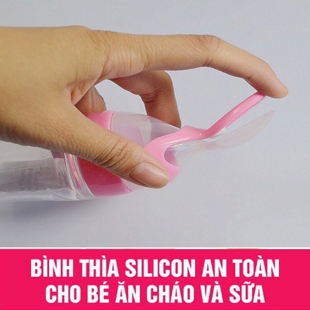 BÌNH THÌA ĂN DẶM SILICON SIÊU MỀM