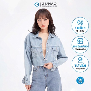 Áo khoác jean phối túi GUMAC AJB664