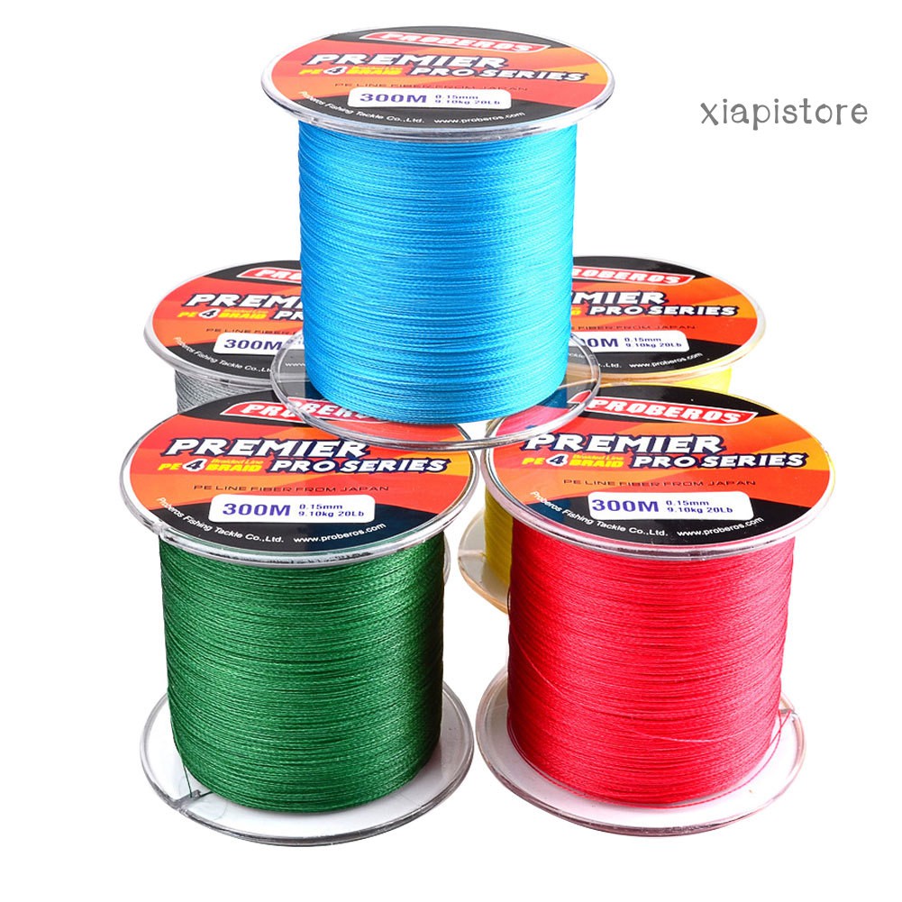 Cuộn Dây Câu Cá Bện 4 Sợi 300m 6lb-100lb