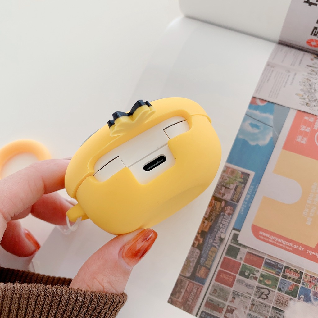 Vỏ Bảo Vệ Hộp Sạc Tai Nghe Bluetooth Samsung Galaxy Live/Pro/buds 2 Bằng Silicon Mềm Hình Minions 3D Dễ Thương