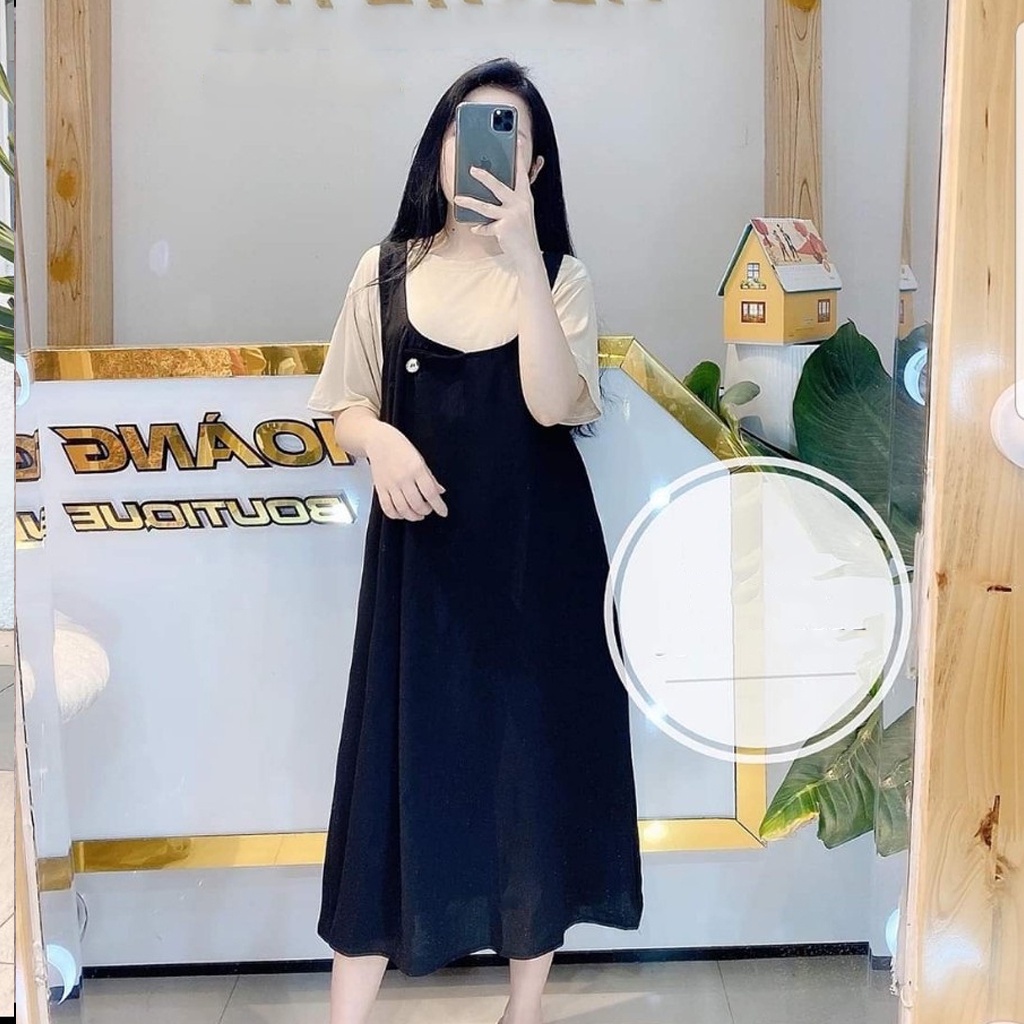 Yếm bầu kèm áo rời M131 vải cát hàn áo cotton thời trang thiết kế freesize Mom and Baby