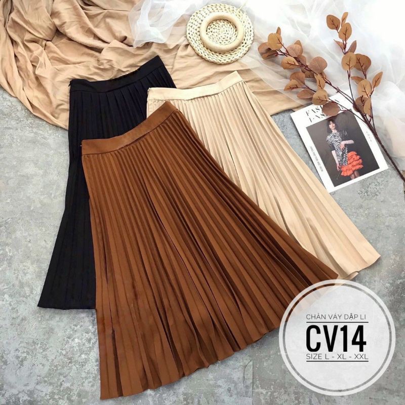 Bigsize Chân váy dập li CV14