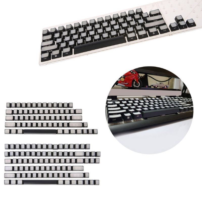 Bộ nút bàn phím với thiết kế chữ bên mặt trước RGB ISO ANSI cho Corsair K65 K70 Logitech G710 Cherry MX