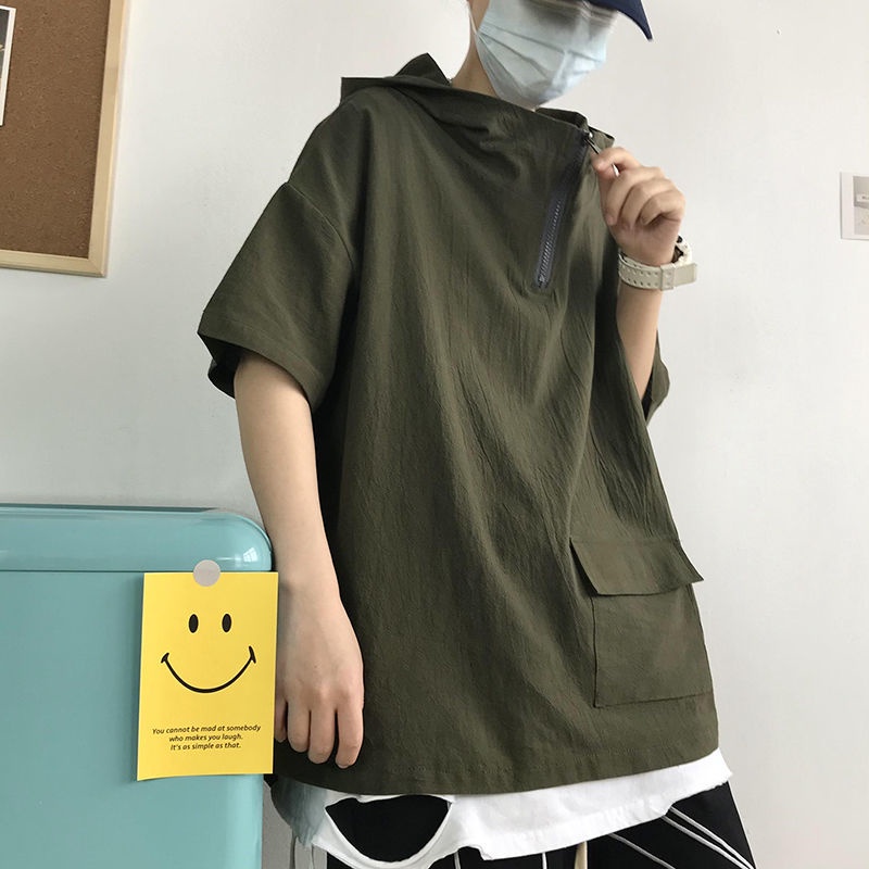 Áo Hoodie Khóa Kéo Màu Sắc Đơn Giản Thời Trang Dành Cho Nam