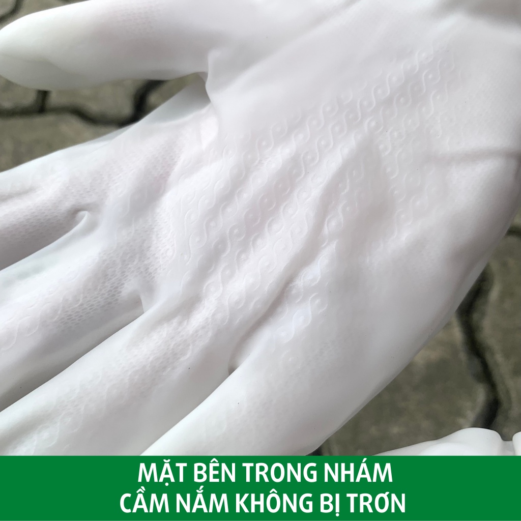 Găng tay cao su rửa chén bát đa năng siêu bền có chun lót nỉ