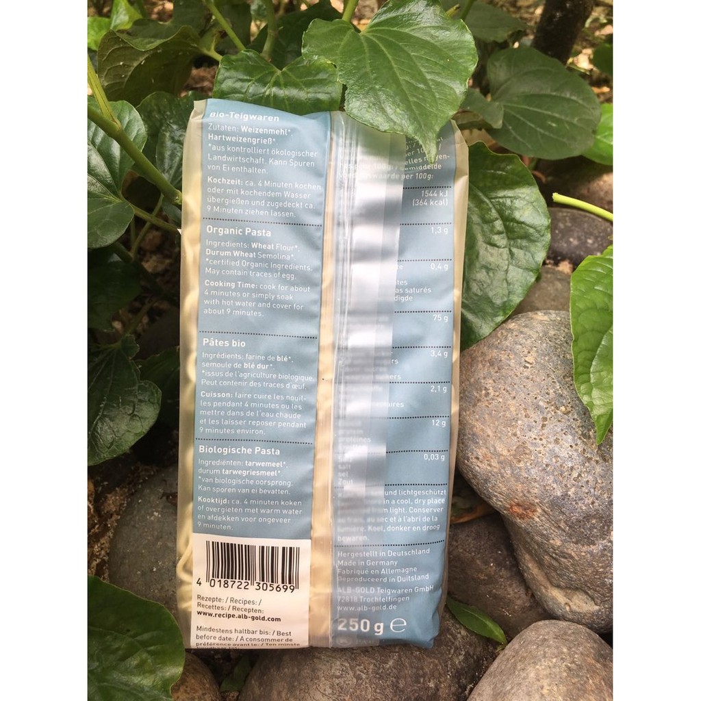 Mì ăn liền hữu cơ không trứng và có trứng ALB GOLD 250g (4 miếng) | BigBuy360 - bigbuy360.vn