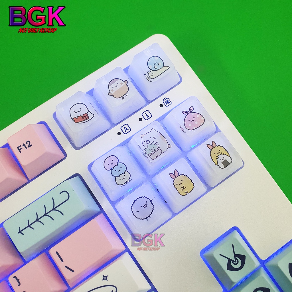 Keycap Lẻ Artisan OEM Profile Chủ Đề Hoạt Hình Dễ Thương 1 ( cast resi, keycap resin độc lạ )