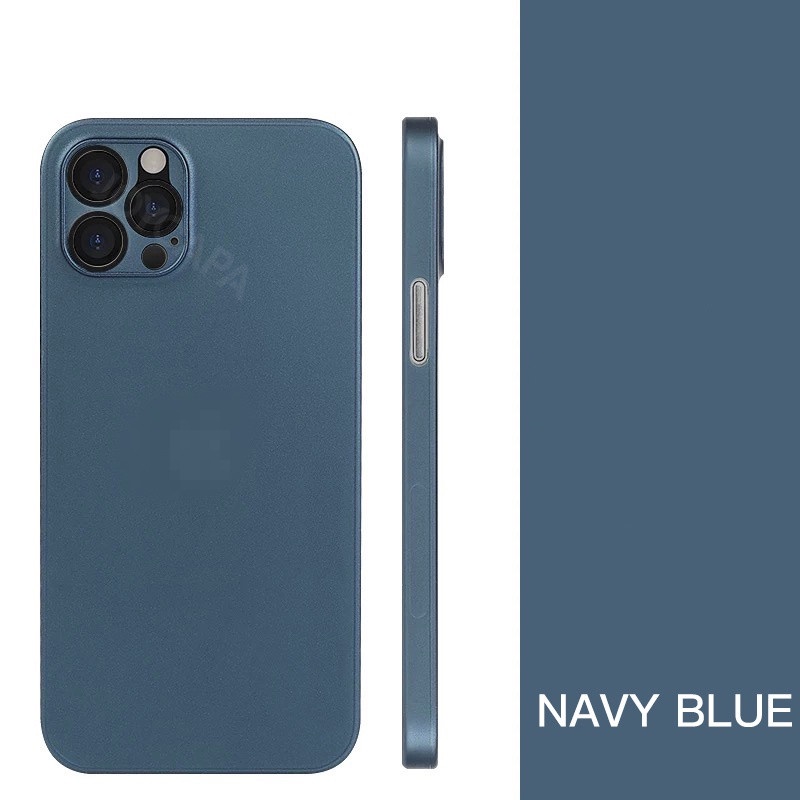 Ốp điện thoại cứng siêu mỏng 0.2mm đơn giản cho iPhone 11 12 Pro Max Xs Xr X 7 8 Plus