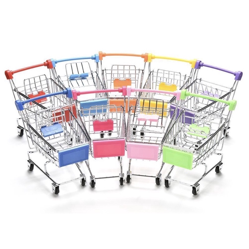 xe đẩy siêu thị mini/ xe đẩy đồ chơi thú cưng, chơi búp bê