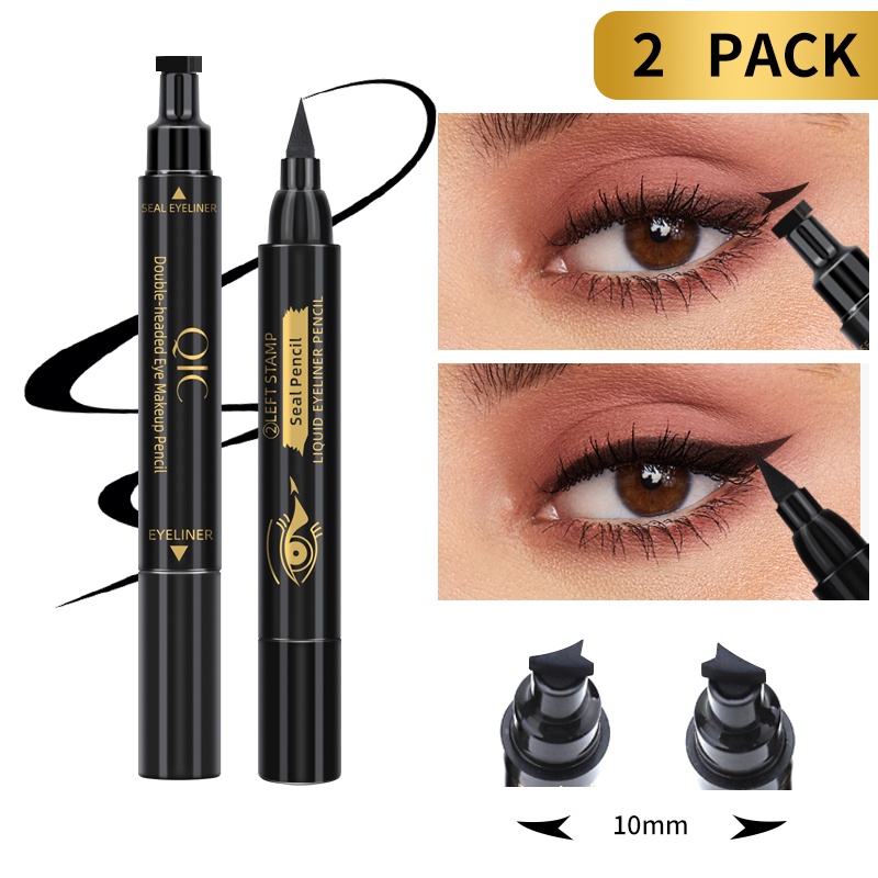 [Hàng mới về] Set 2 bút kẻ mắt nước hai đầu màu đen kháng nước