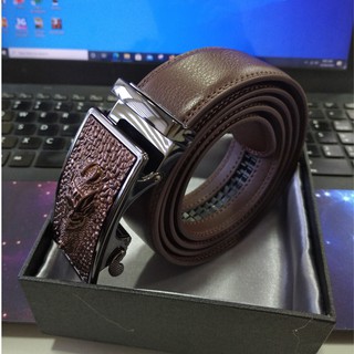 Thắt lưng nam dây nịt nam 💥FREE SHIP💥TẶNG HỘP💥 da 2 lớp dập vân cá sấu 3D LEOTIVA 301
