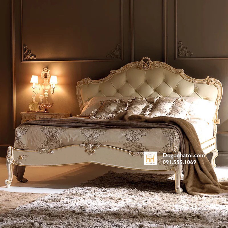 Giường ngủ Royal Queen gỗ tự nhiên đẳng cấp - Đồ Gỗ Nhà Tôi