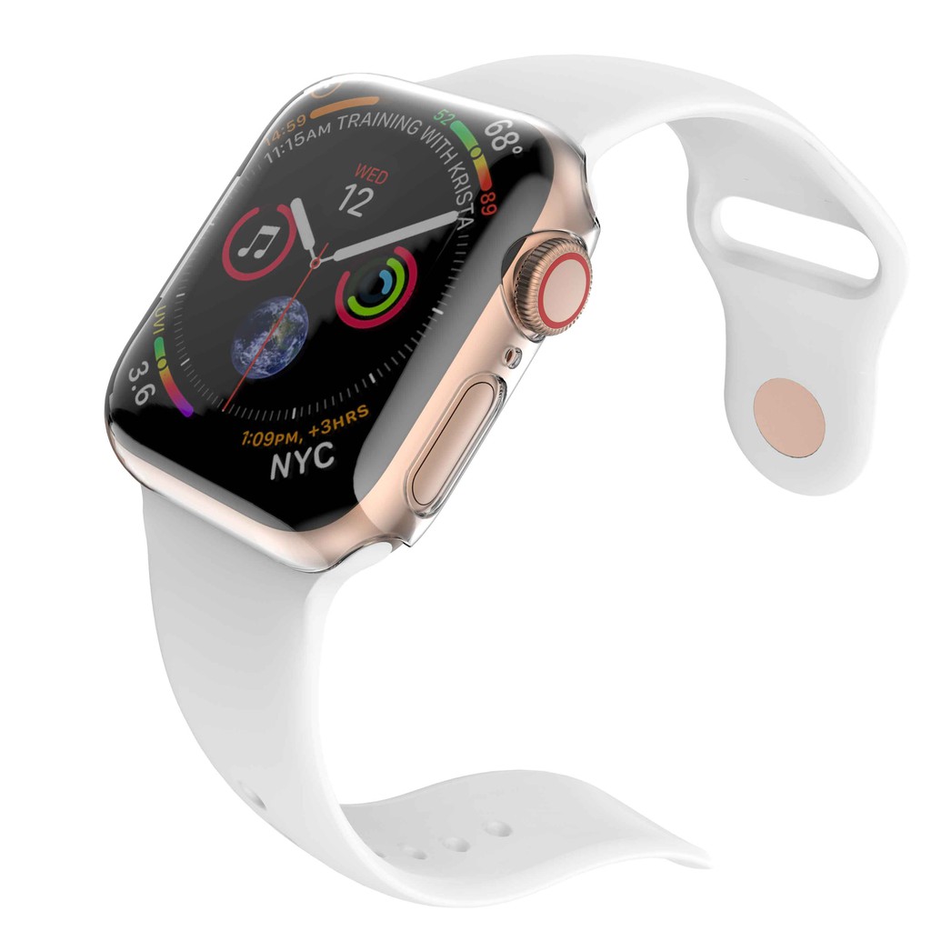 Ốp mặt trong suốt bảo vệ cho đồng hồ thông minh Apple Watch Series 1/2/3/4/5 6 SE (38/42mm)