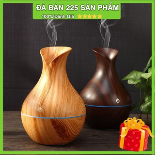 Đèn Xông Tinh Dầu Vân Gỗ Đèn Khuếch Tán Tinh Dầu Dạng Phun SươnG