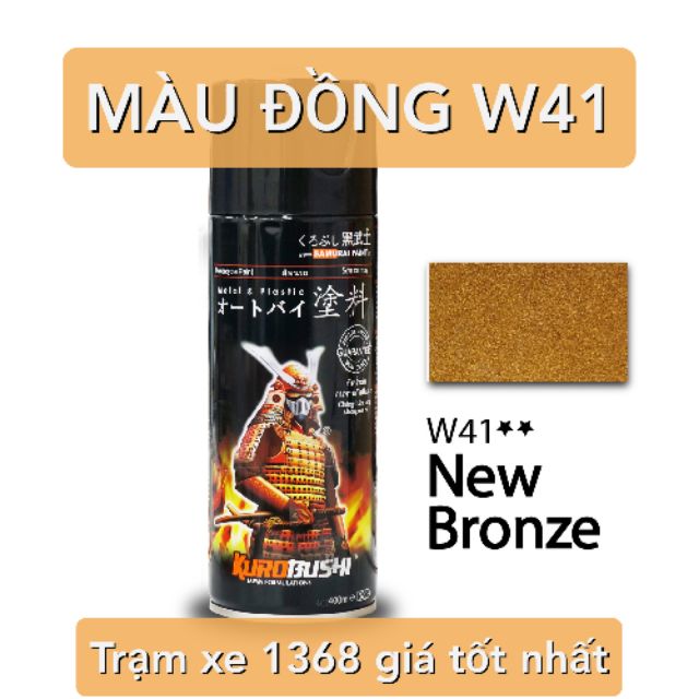 SƠN SAMURAI MÀU ĐỒNG W41 - SƠN XỊT CHO CHI TIẾT KIM LOẠI 400ML