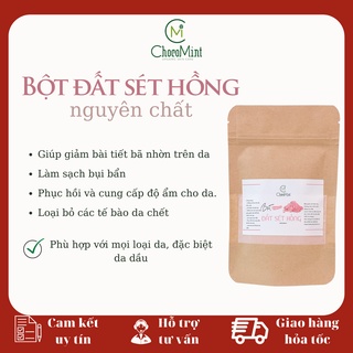 BỘT ĐẤT SÉT HỒNG HANDMAE- SẠCH DA, TẨY TẾ BÀO CHẾT (100GR)