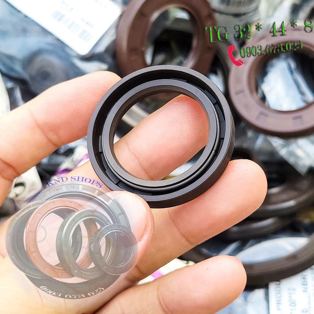 Phốt dầu SVKS TG 32*44*8, Phớt chặn nhớt piston máy rửa xe đầu rời và trục pully dẫn động ô tô xe công trình |KND Shops