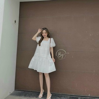 Đầm babydoll tầng dáng rộng cả nàng bầu mặc được cực xinh