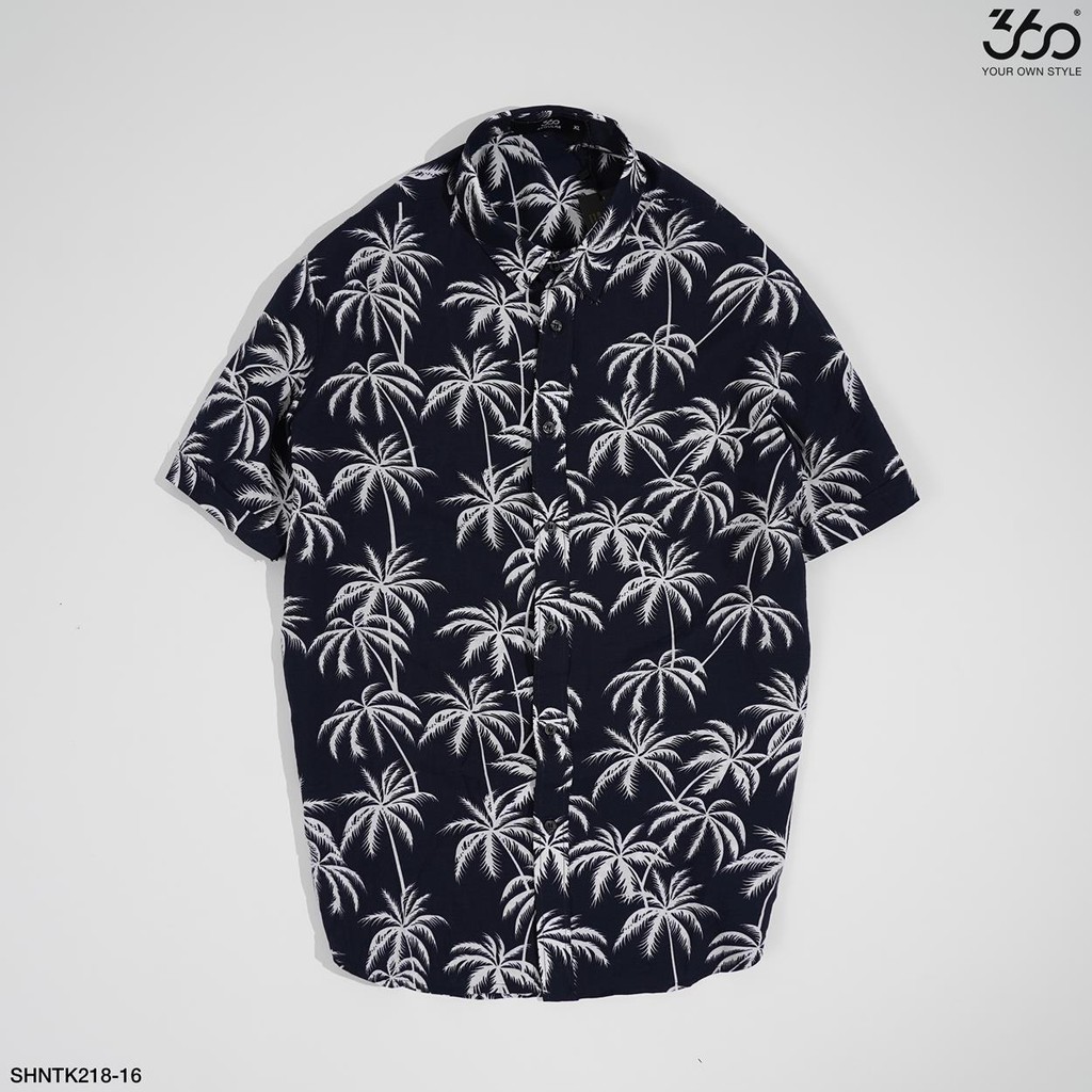 Áo sơ mi nam 360 BOUTIQUE ngắn tay họa tiết - SHNTK218 | BigBuy360 - bigbuy360.vn