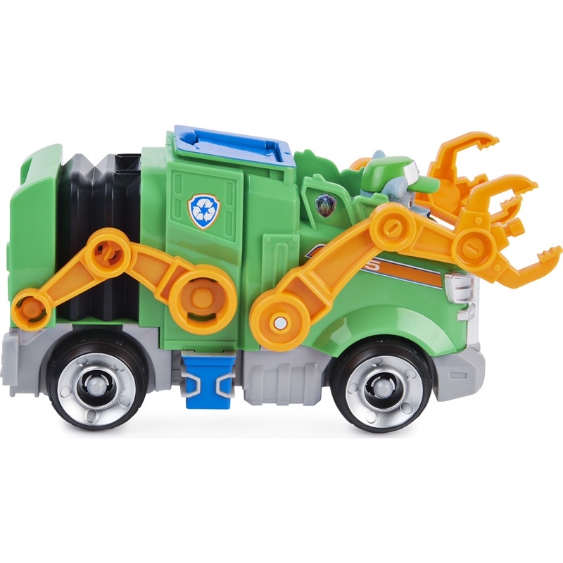 Đồ chơi Paw Patrol: Bộ gồm xe, Rocky, hộp đựng rác có công năng