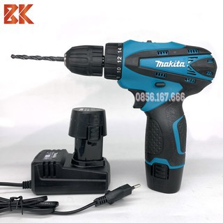 Máy khoan pin cầm tay Makita 12V - Máy khoan bắt vít cầm tay - Tặng Mũi Khoan