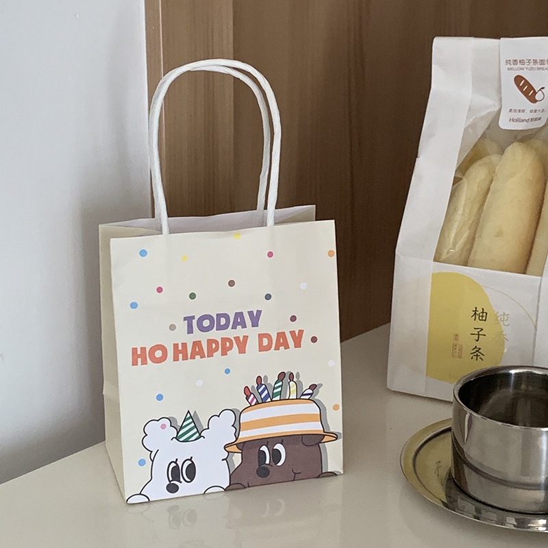 Túi Tote Đựng Quà Tặng Sinh Nhật Họa Tiết Hoạt Hình Dễ Thương