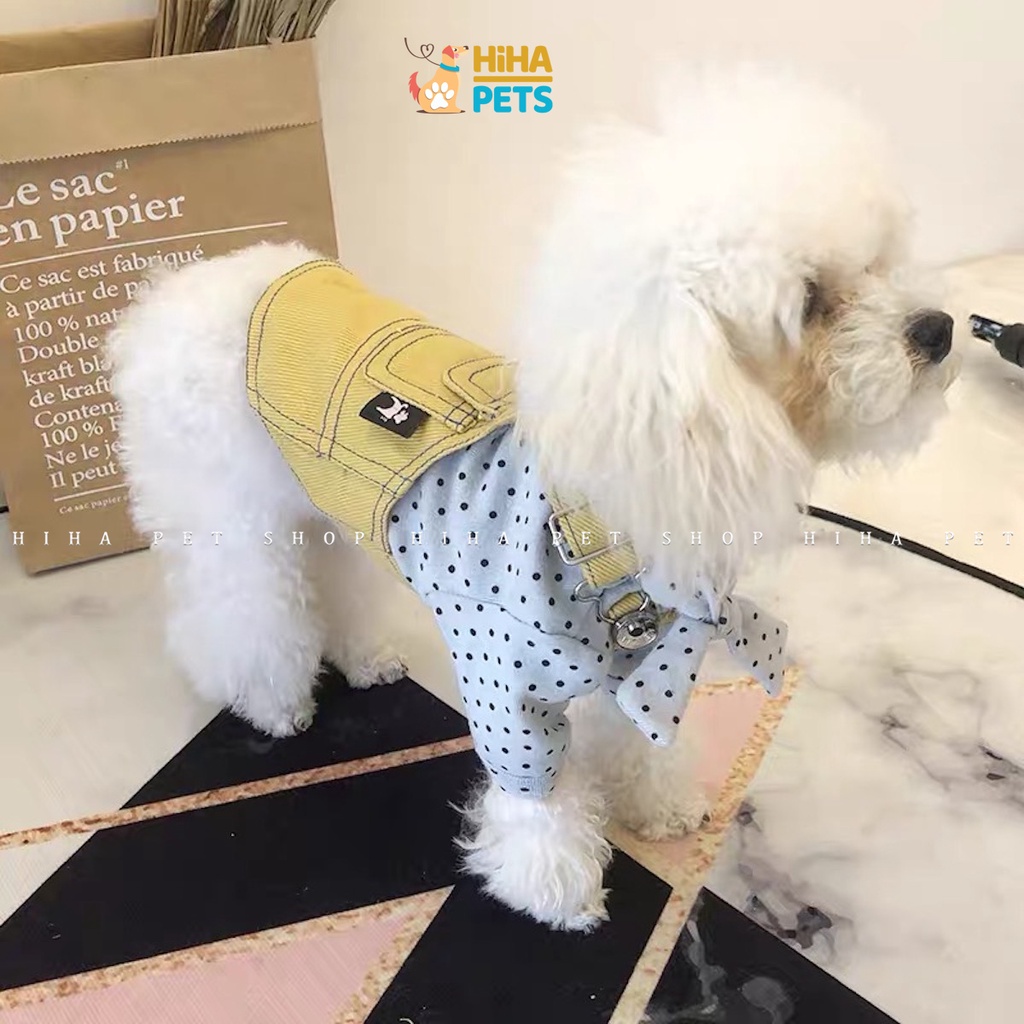 Áo Jean Cho Chó Mèo Phong Cách Hàn Quốc, Quần Áo Thú Cưng Hihapet