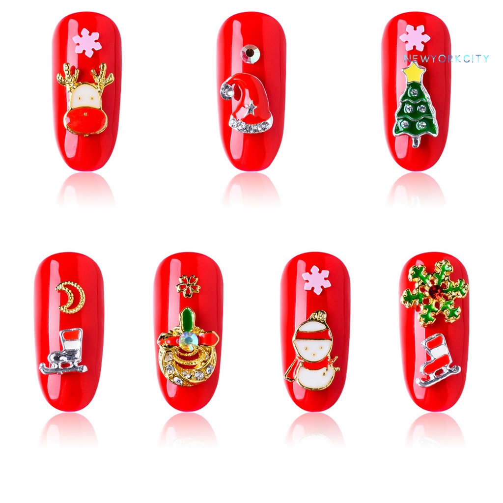 Phụ Kiện Trang Trí Móng Nghệ Thuật Tạo Hiệu Ứng 3D Chủ Đề Giáng Sinh