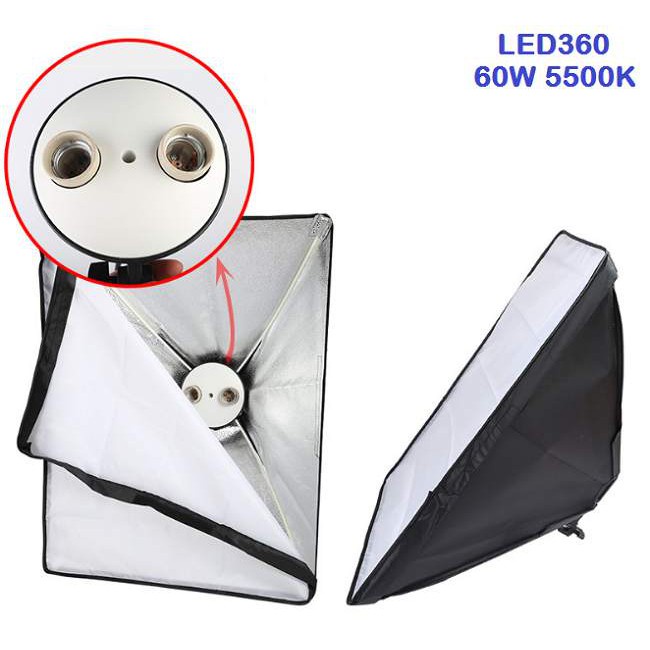 Bộ kit studio 2 đèn 2 bóng LED360 60w