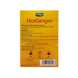 TRÀ GỪNG COZY HÒA TAN HOT GINGER 200g date 2025