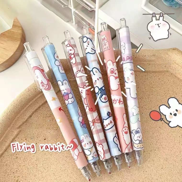 Bút Nước Mực Đen 0.5mm Hình Thỏ Hoạt Hình