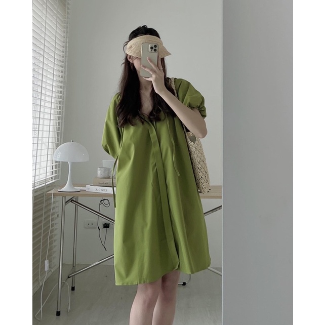 V0316 Váy thô tay bồng nơ Audrey | BigBuy360 - bigbuy360.vn