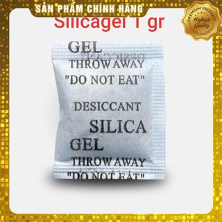 Bịch 100 gói Túi hút ẩm Silica gel loại 1 gram dùng hút ẩm Thực phẩm