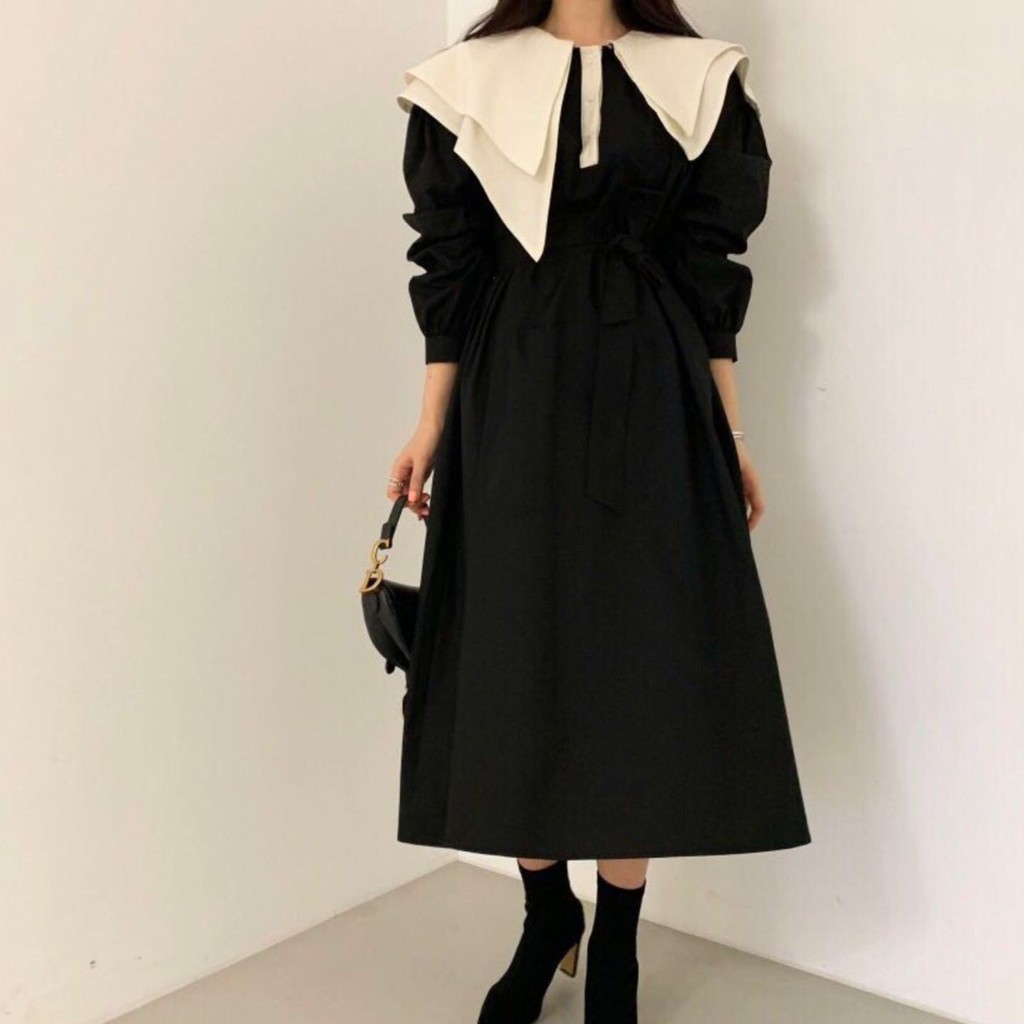 Đầm Dài Thắt Eo Phong Cách Ulzzang Mẫu Mới Nhất